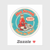 Cartoon Hot Sauce Flasche mit Controller Gamer Aufkleber (Blatt)