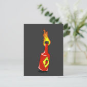 Cartoon Hot Sauce Postcard Postkarte (Stehend Vorderseite)