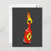 Cartoon Hot Sauce Postcard Postkarte (Vorne/Hinten)