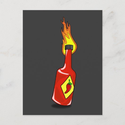 Cartoon Hot Sauce Postcard Postkarte (Vorderseite)