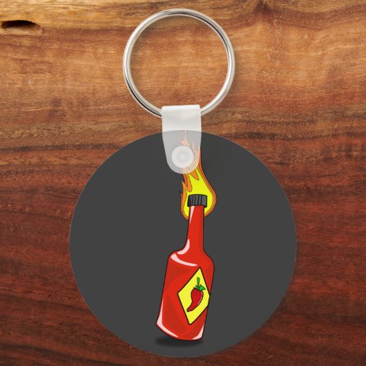 Cartoon Hot Sauce Schlüsselanhänger (Vorderseite)