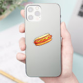 Cartoon-Hotdog Aufkleber (Telefon)