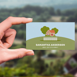 Cartoon House in Countryside - Real Anwesen Agent Visitenkarte