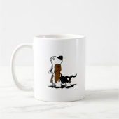 Cartoon Howling Hound Kaffee Tasse (Links)