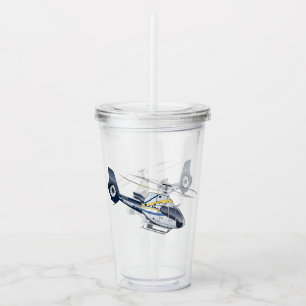 Cartoon-Hubschrauber Acryltrinkbecher