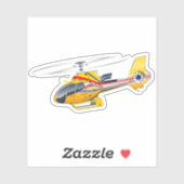 Cartoon-Hubschrauber Aufkleber (Blatt)