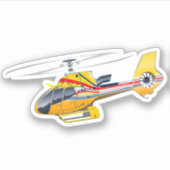Cartoon-Hubschrauber Aufkleber (Vorderseite)