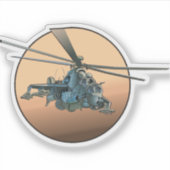 Cartoon-Hubschrauber Aufkleber (Vorderseite)