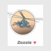 Cartoon-Hubschrauber Aufkleber (Blatt)