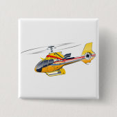 Cartoon-Hubschrauber Button (Vorderseite)