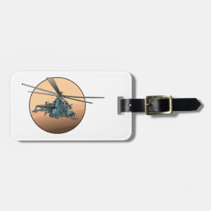 Cartoon-Hubschrauber Gepäckanhänger