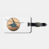 Cartoon-Hubschrauber Gepäckanhänger (Rückseite horizontal)