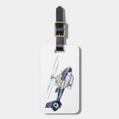 Cartoon-Hubschrauber Gepäckanhänger (Vorderseite vertikal)