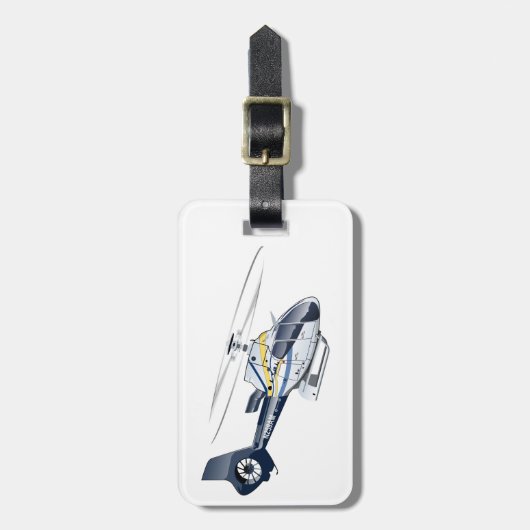 Cartoon-Hubschrauber Gepäckanhänger (Vorderseite vertikal)