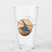 Cartoon-Hubschrauber Glas (Rückseite)