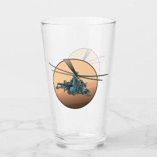 Cartoon-Hubschrauber Glas