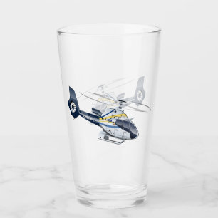 Cartoon-Hubschrauber Glas