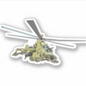 Cartoon-Hubschrauber "Hind" Aufkleber (Vorderseite)