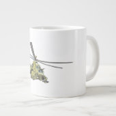Cartoon-Hubschrauber "Hind" Jumbo-Tasse (Vorderseite Rechts)
