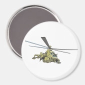 Cartoon-Hubschrauber "Hind" Magnet (Vorderseite/Rückseite)