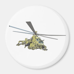 Cartoon-Hubschrauber "Hind" Magnet