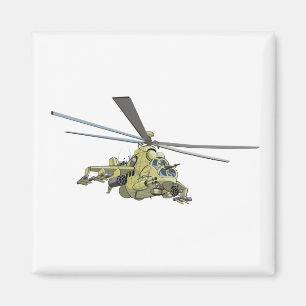 Cartoon-Hubschrauber "Hind" Magnet