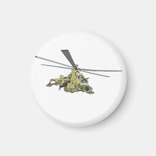 Cartoon-Hubschrauber "Hind" Magnet (Vorne)