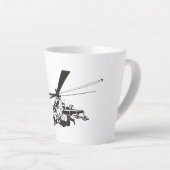 Cartoon-Hubschrauber "Hind" Milchtasse (Rechte Ecke)
