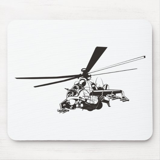 Cartoon-Hubschrauber "Hind" Mousepad (Vorne)