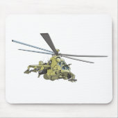 Cartoon-Hubschrauber "Hind" Mousepad (Vorne)