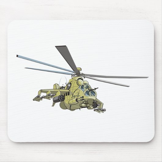 Cartoon-Hubschrauber "Hind" Mousepad (Vorne)