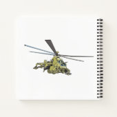 Cartoon-Hubschrauber "Hind" Notizblock (Rückseite)