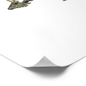 Cartoon-Hubschrauber "Hind" Poster (Ecke)