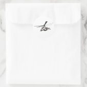 Cartoon-Hubschrauber "Hind" Runder Aufkleber (Tasche)