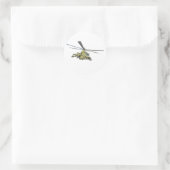 Cartoon-Hubschrauber "Hind" Runder Aufkleber (Tasche)