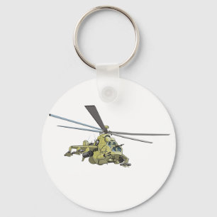 Cartoon-Hubschrauber "Hind" Schlüsselanhänger