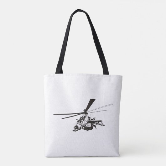 Cartoon-Hubschrauber "Hind" Tasche (Rückseite)