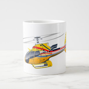 Cartoon-Hubschrauber Jumbo-Tasse