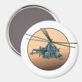 Cartoon-Hubschrauber Magnet (Vorderseite/Rückseite)