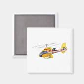 Cartoon-Hubschrauber Magnet (Vorderseite/Rückseite)