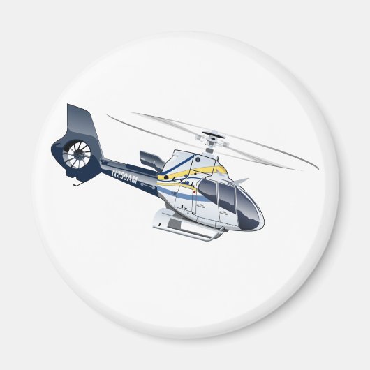 Cartoon-Hubschrauber Magnet (Vorne)
