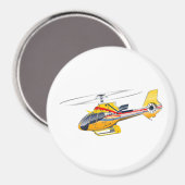 Cartoon-Hubschrauber Magnet (Vorderseite/Rückseite)