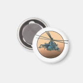 Cartoon-Hubschrauber Magnet (Vorderseite/Rückseite)