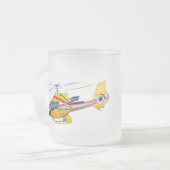 Cartoon-Hubschrauber Mattglastasse (Vorderseite Links)