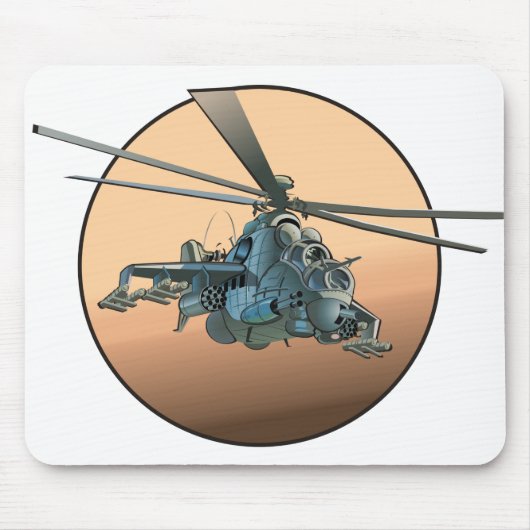 Cartoon-Hubschrauber Mousepad (Vorne)