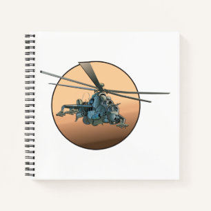 Cartoon-Hubschrauber Notizblock