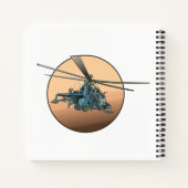 Cartoon-Hubschrauber Notizblock (Rückseite)