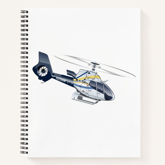 Cartoon-Hubschrauber Notizblock (Vorderseite)