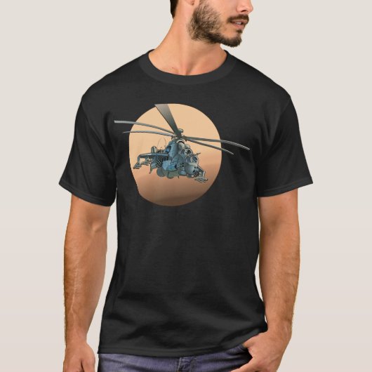 Cartoon-Hubschrauber T-Shirt (Vorderseite)