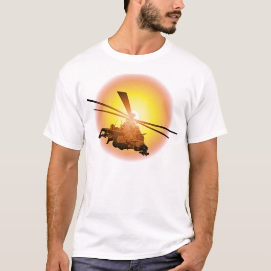 Cartoon-Hubschrauber T-Shirt (Vorderseite)